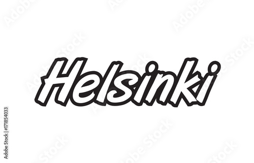 helsinki europe capital text logo black white icon design