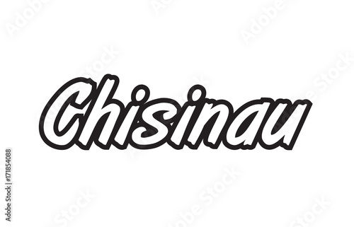 chisinau europe capital text logo black white icon design