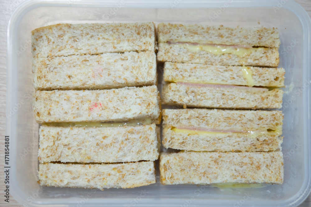 Sandwich is very good breakfast in box Sandwich is very good breakfast in box
