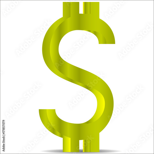 Picture of the golden dollar sign