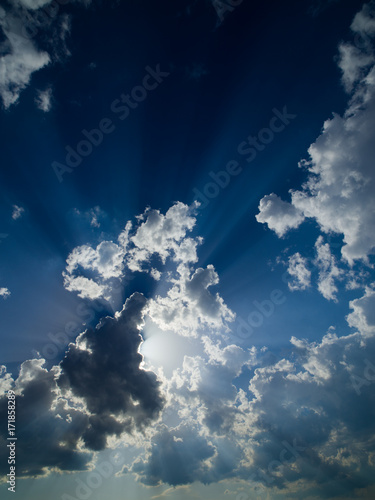 Photography blue sky with beautiful clouds