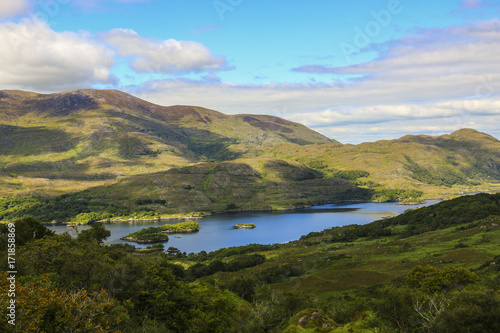 Fototapeta Naklejka Na Ścianę i Meble -  Landscape with mountains and lake, Scotland