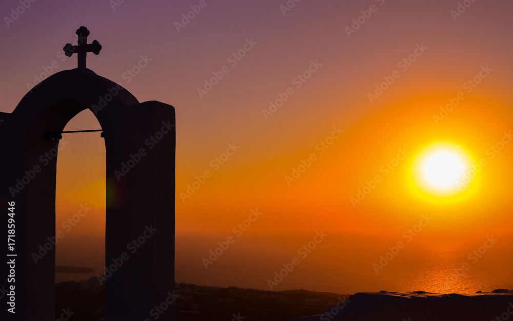Sunset Santorini Griechenland Sonnenuntergang