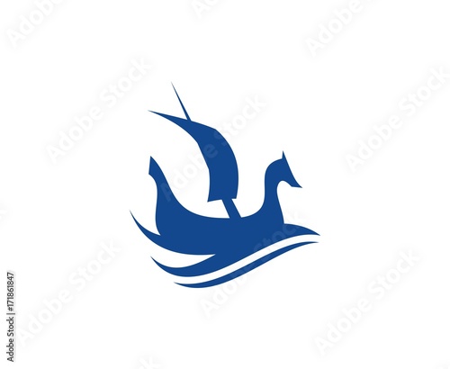 Viking ship logo