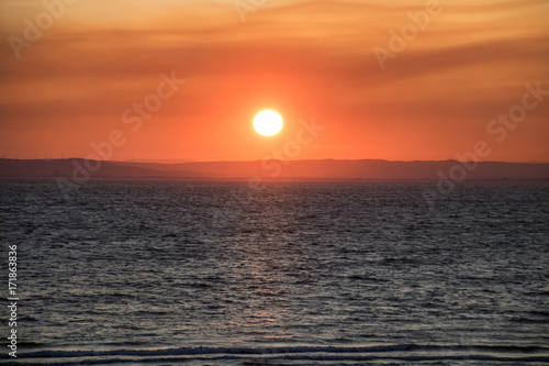 Coucher de soleil sur la mer