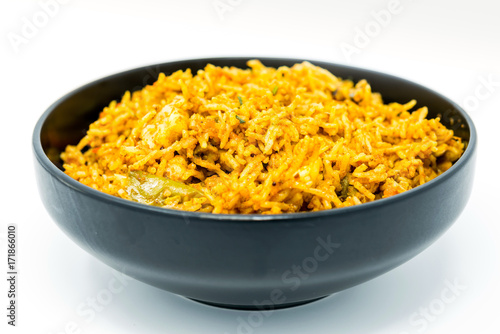 Obraz na plátně Tasty Indian food basmati rice on a plate