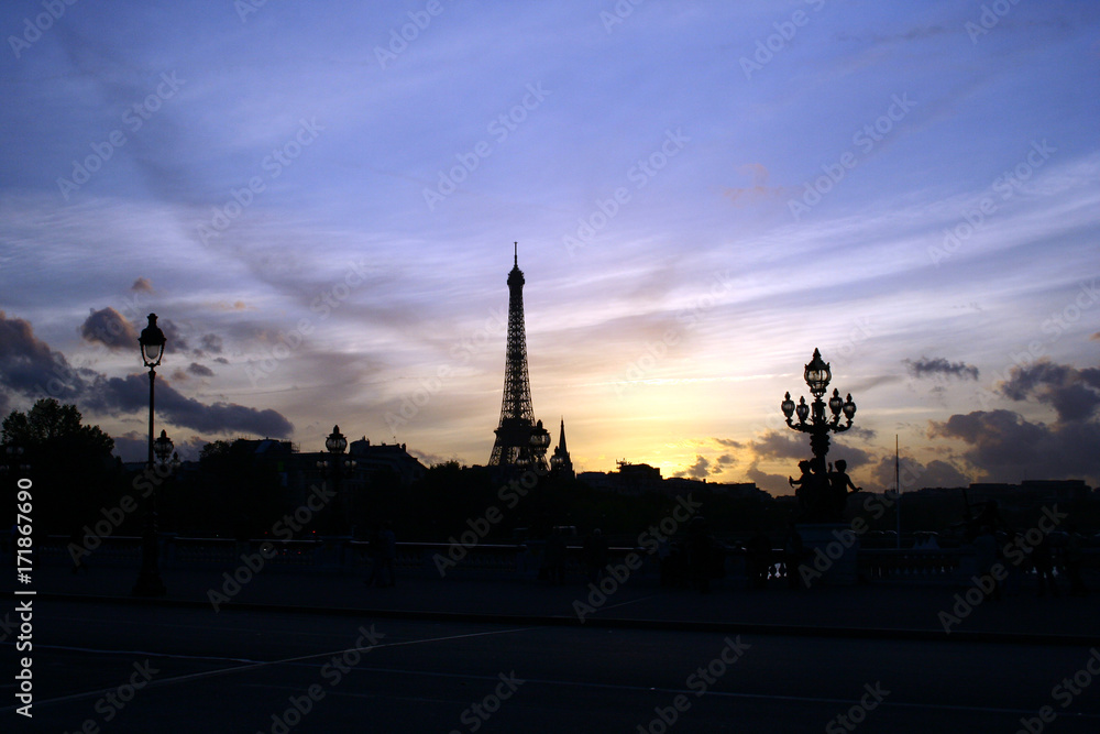 Paris, Eiffel tower construction, monument 