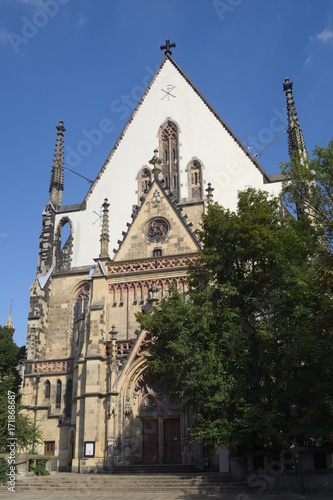 Leipzig - Thomaskirche, Westfassade, Deutschland