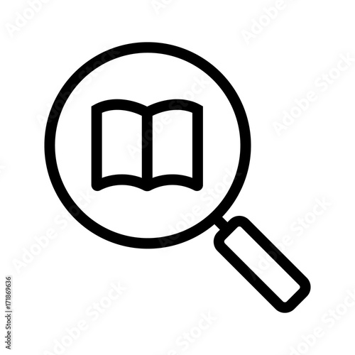 Book search linear icon