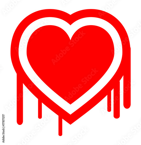 Heart Bleed - vector illustration