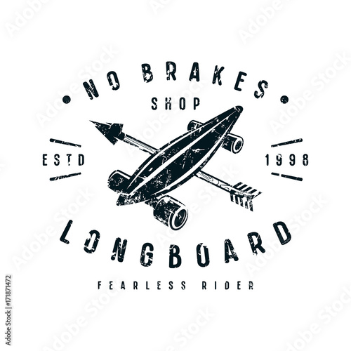 Emblem of longboard shop