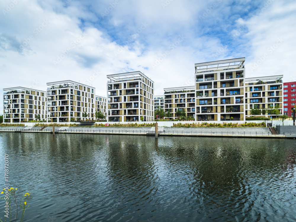 Deutschland, Hessen, Region Frankfurt am Main, Offenbach, moderne Architektur, Hafen Ofenabch, Hafen 2