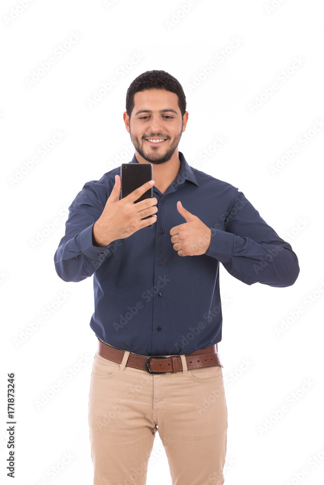 man taking selfie man taking selfie