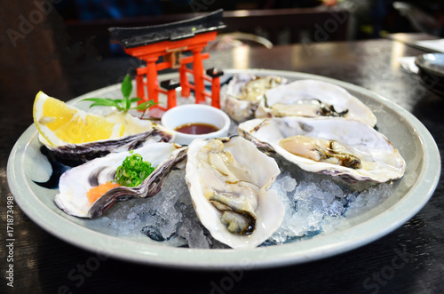 fresh oysters in Japan