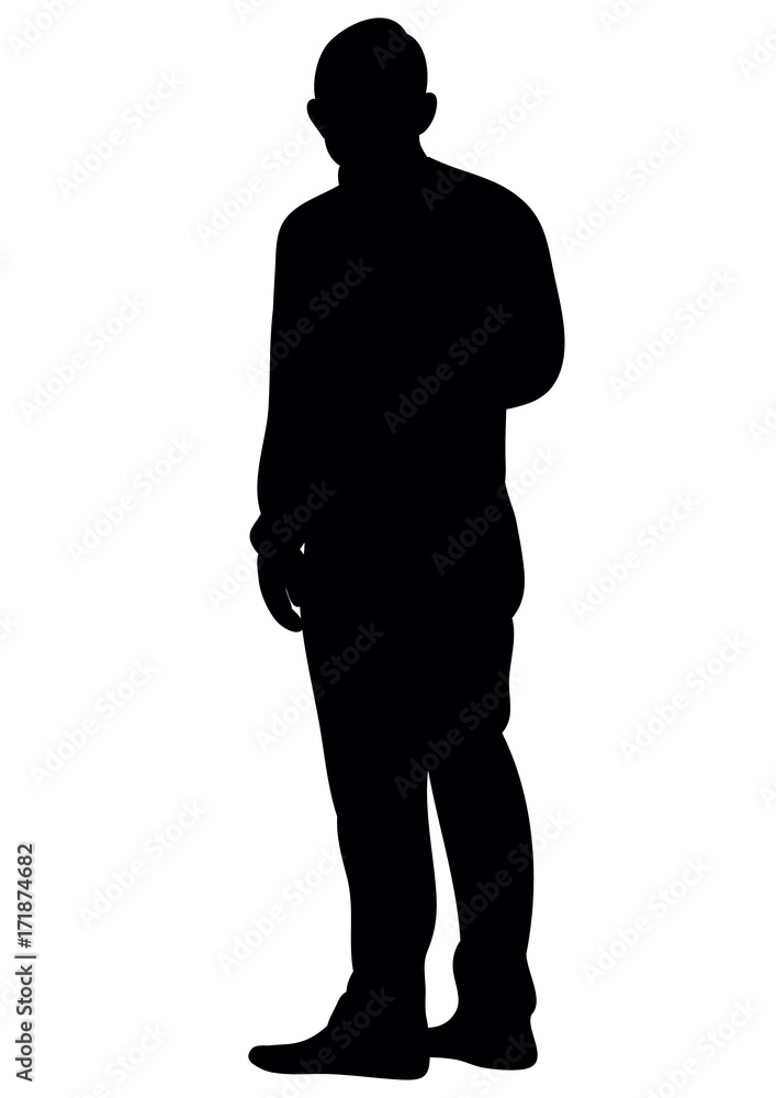  isolated silhouette guy standing