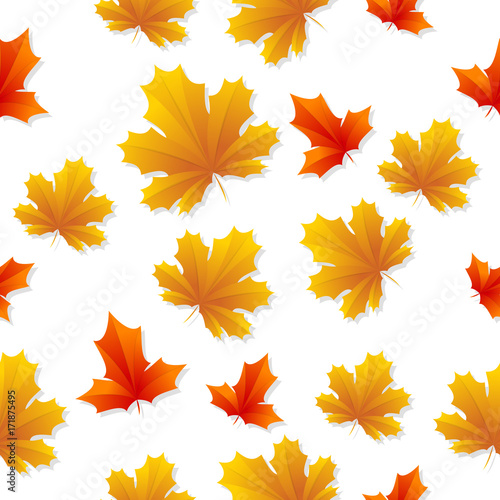 Seamless Leaves pattern Vector background