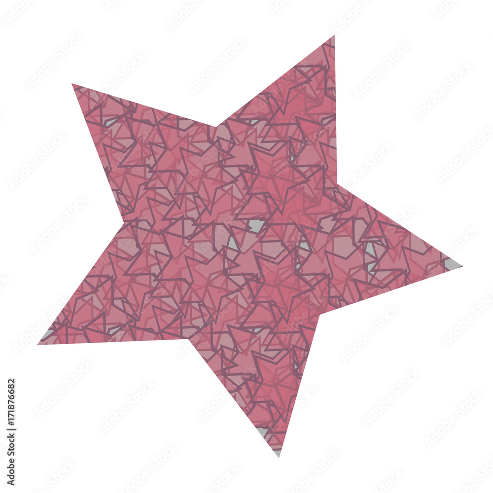Pink small stars randomly stacked in one large star Pink small stars randomly stacked in one large star