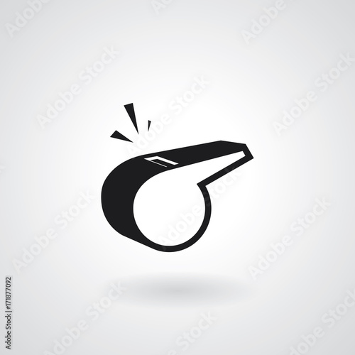 Whistle icon. Vector illustration photo