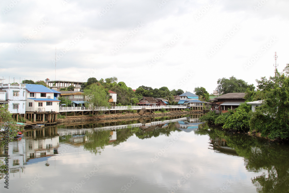 Waterfront view of Chantaburi river.