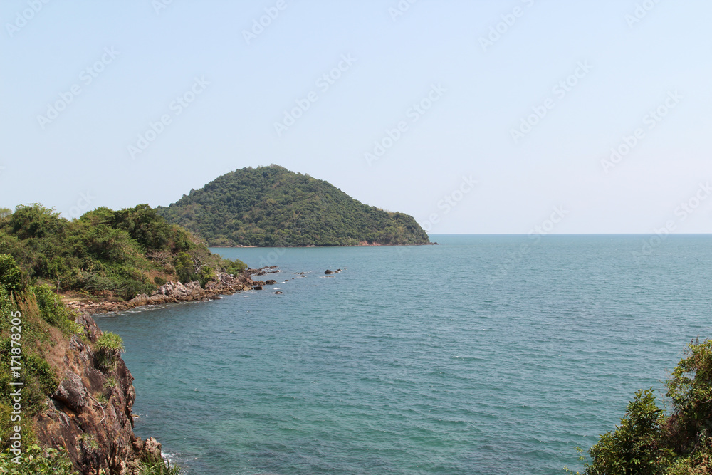 Beautiful sea view of Chantaburi, Thailand.