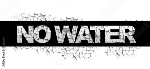 no water word text concept black white design typography