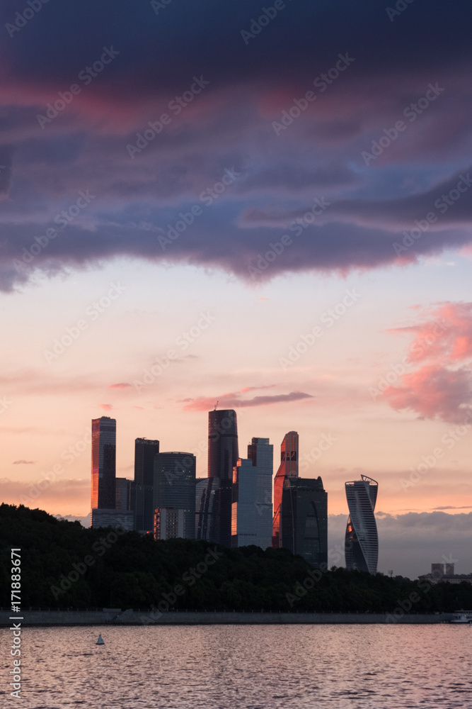 Moscow at sunset
