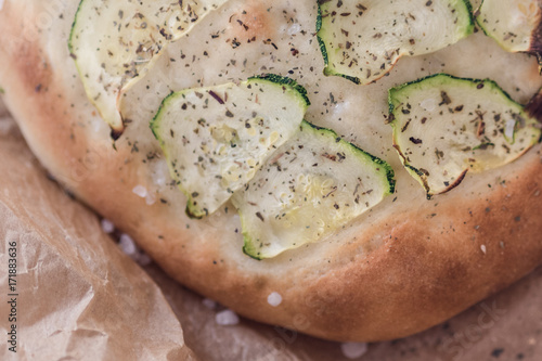 Focaccia mit Zucchini photo