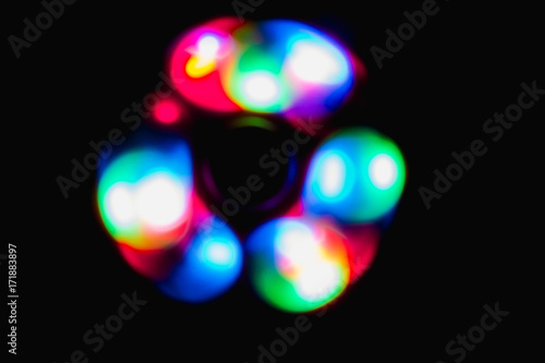 Colorful sphere light in dark background