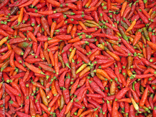 red chillies at a vietnamese market