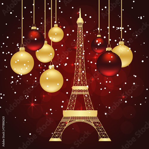 greeting card with Eiffel tower