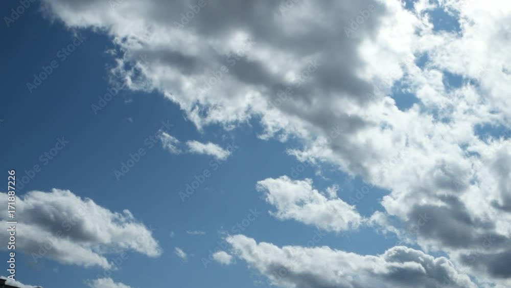 white clouds running on blue sky white clouds running on blue sky