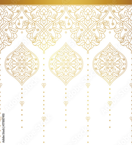 Vector vintage borders in Eastern style.