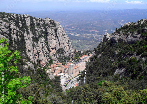 View from the top on the Montserrat Monastery