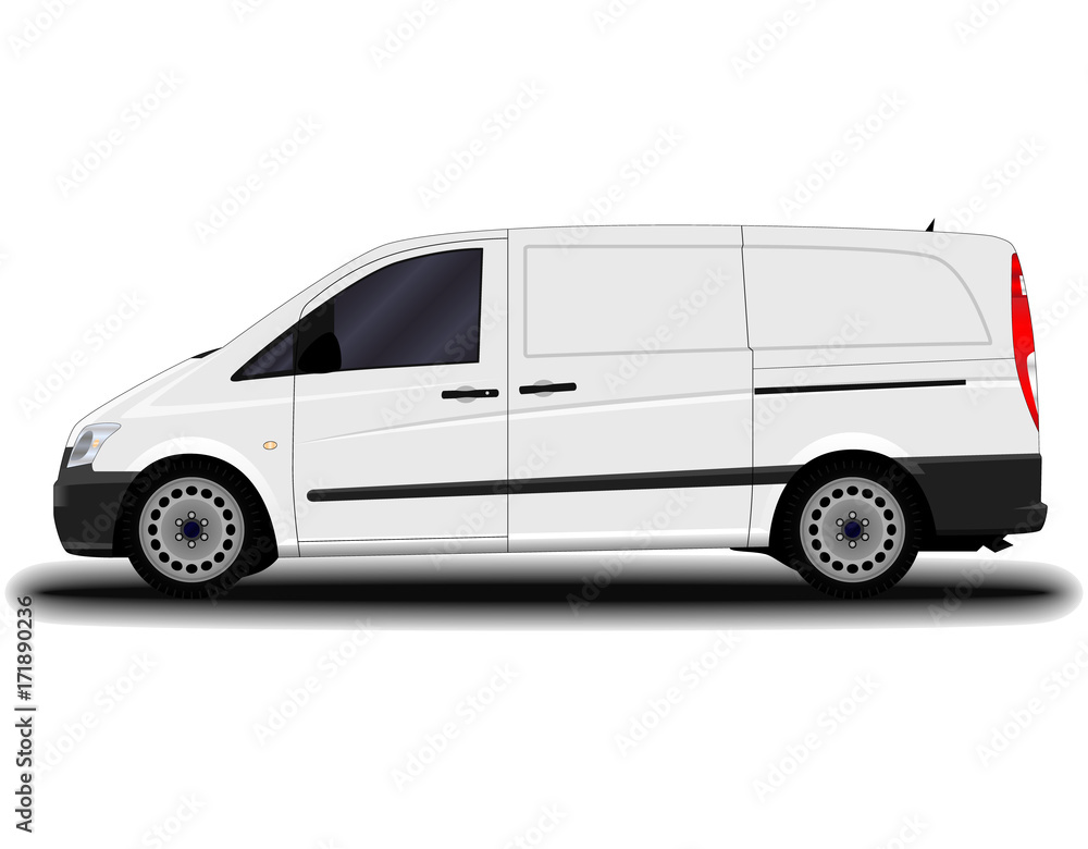 realistic cargo van.