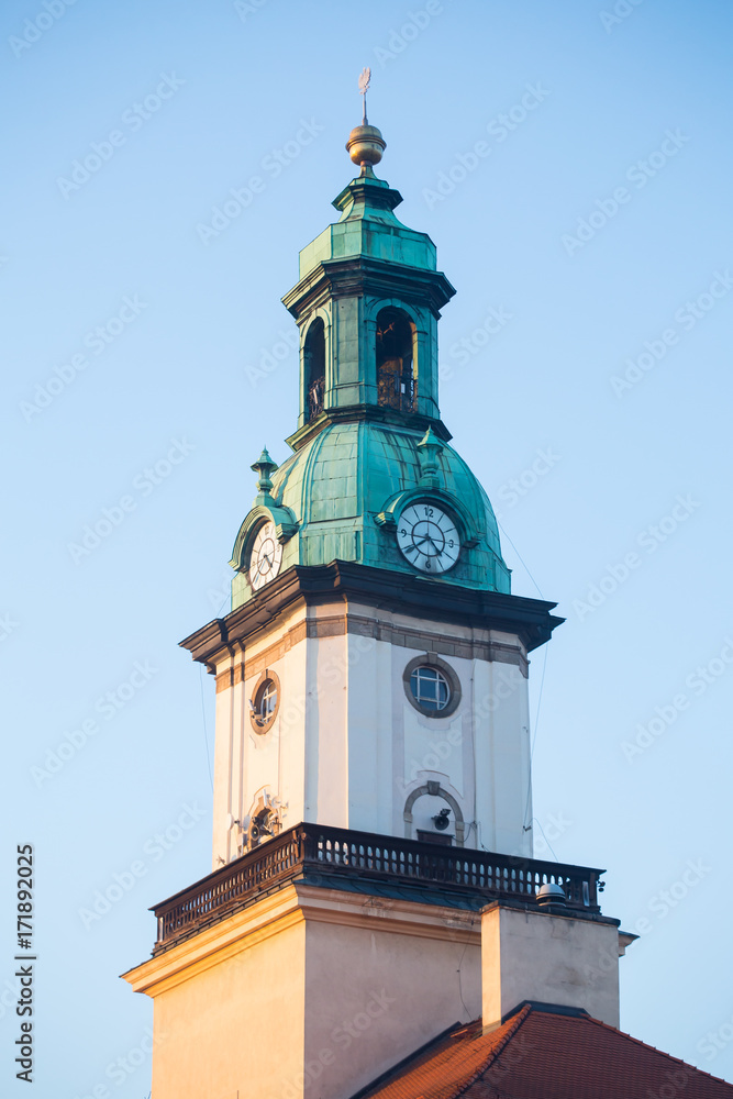 Town hall tower in Jelenia Gora, Poland