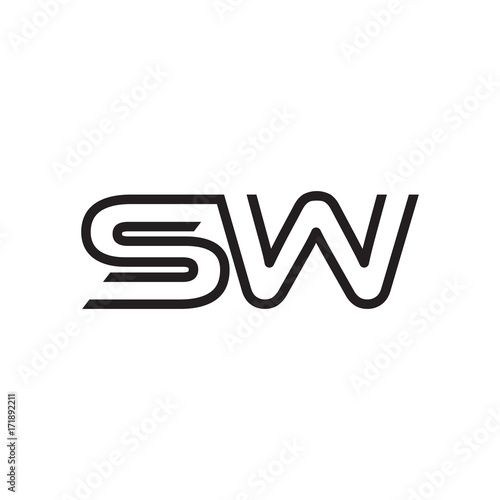 initial letter logo line unique modern SA to SZ