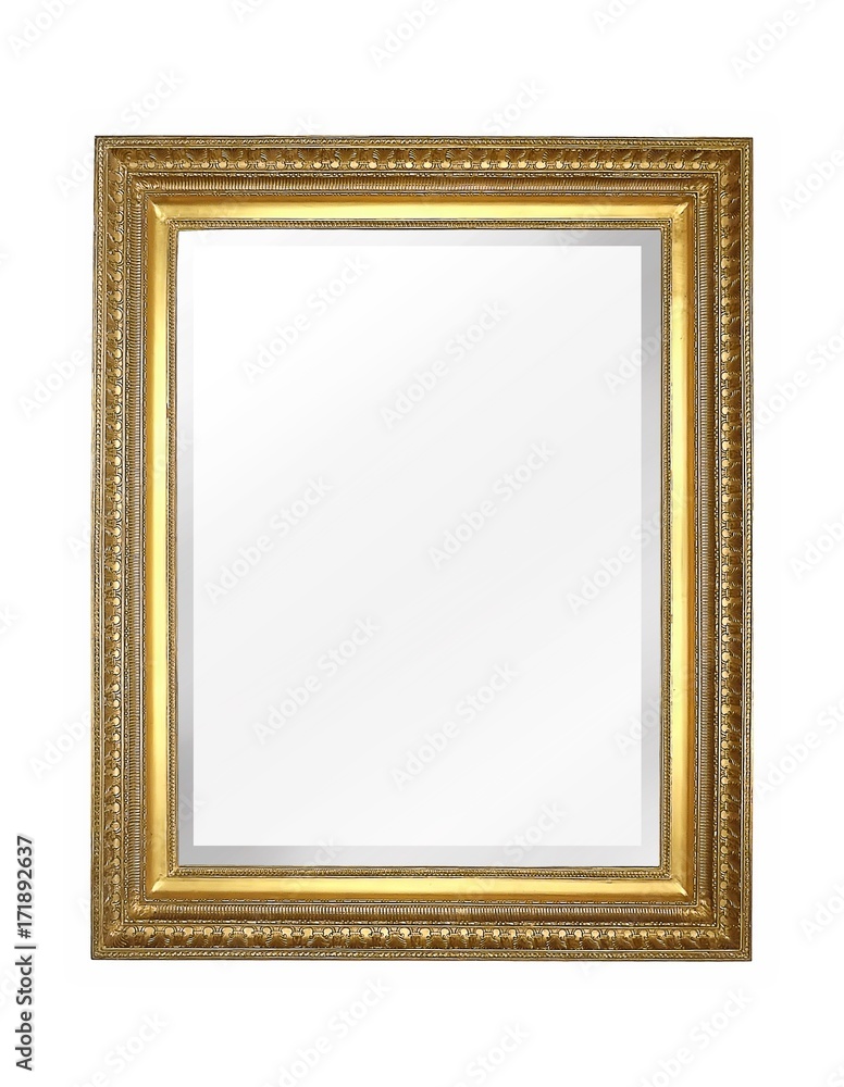 Golden wooden frame for a picture or a mirror Golden wooden frame for a picture or a mirror