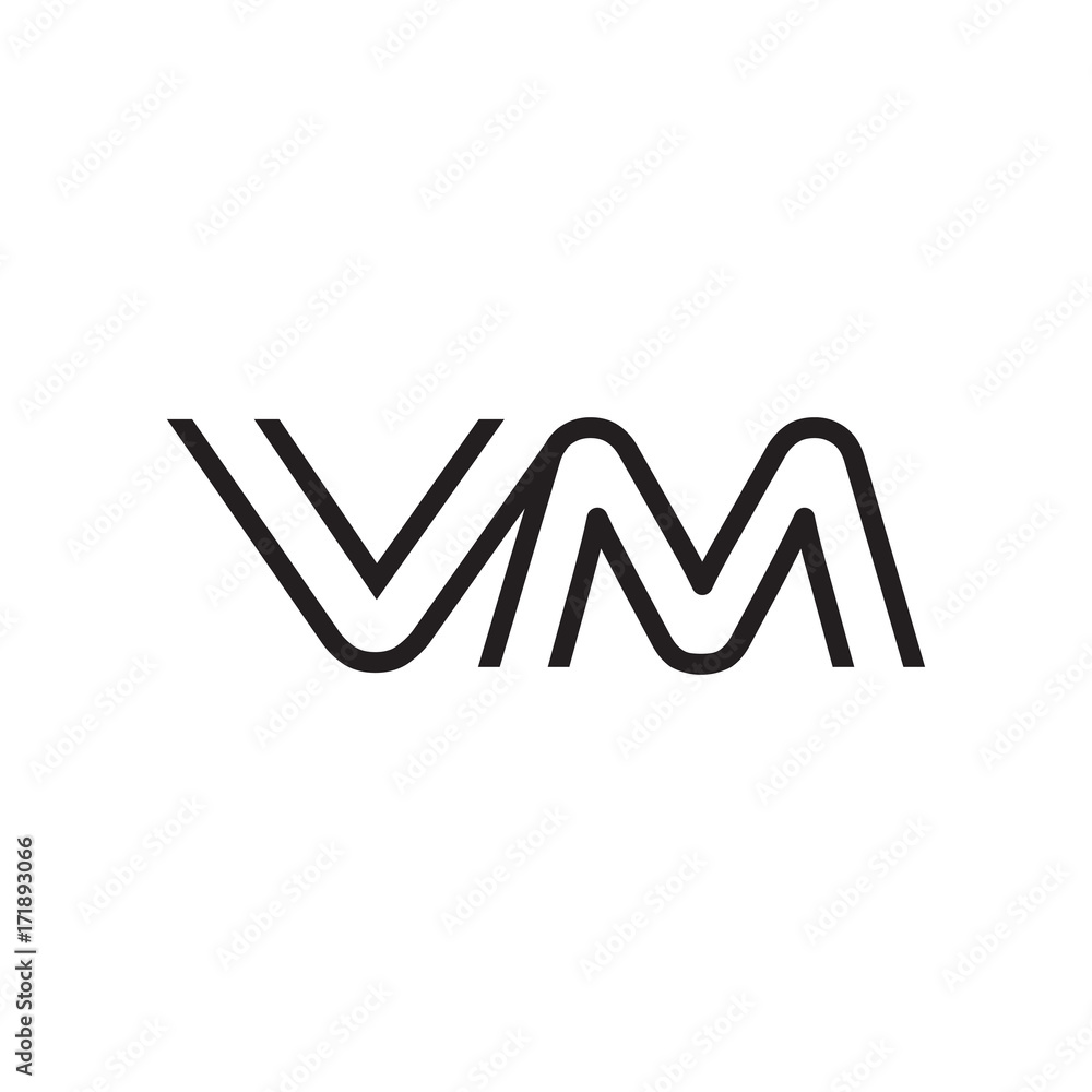initial letter logo line unique modern VA to VZ initial letter logo line unique modern VA to VZ