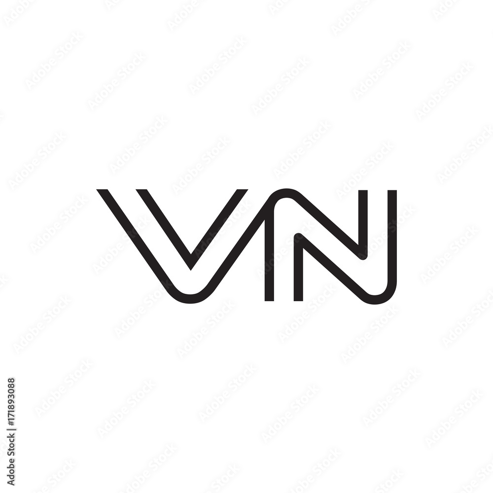 initial letter logo line unique modern VA to VZ initial letter logo line unique modern VA to VZ