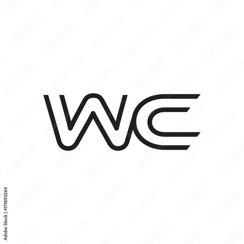 initial letter logo line unique modern WA to WZ initial letter logo line unique modern WA to WZ