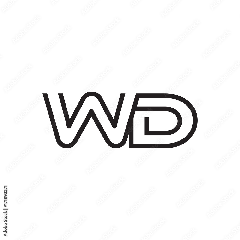 initial letter logo line unique modern WA to WZ initial letter logo line unique modern WA to WZ