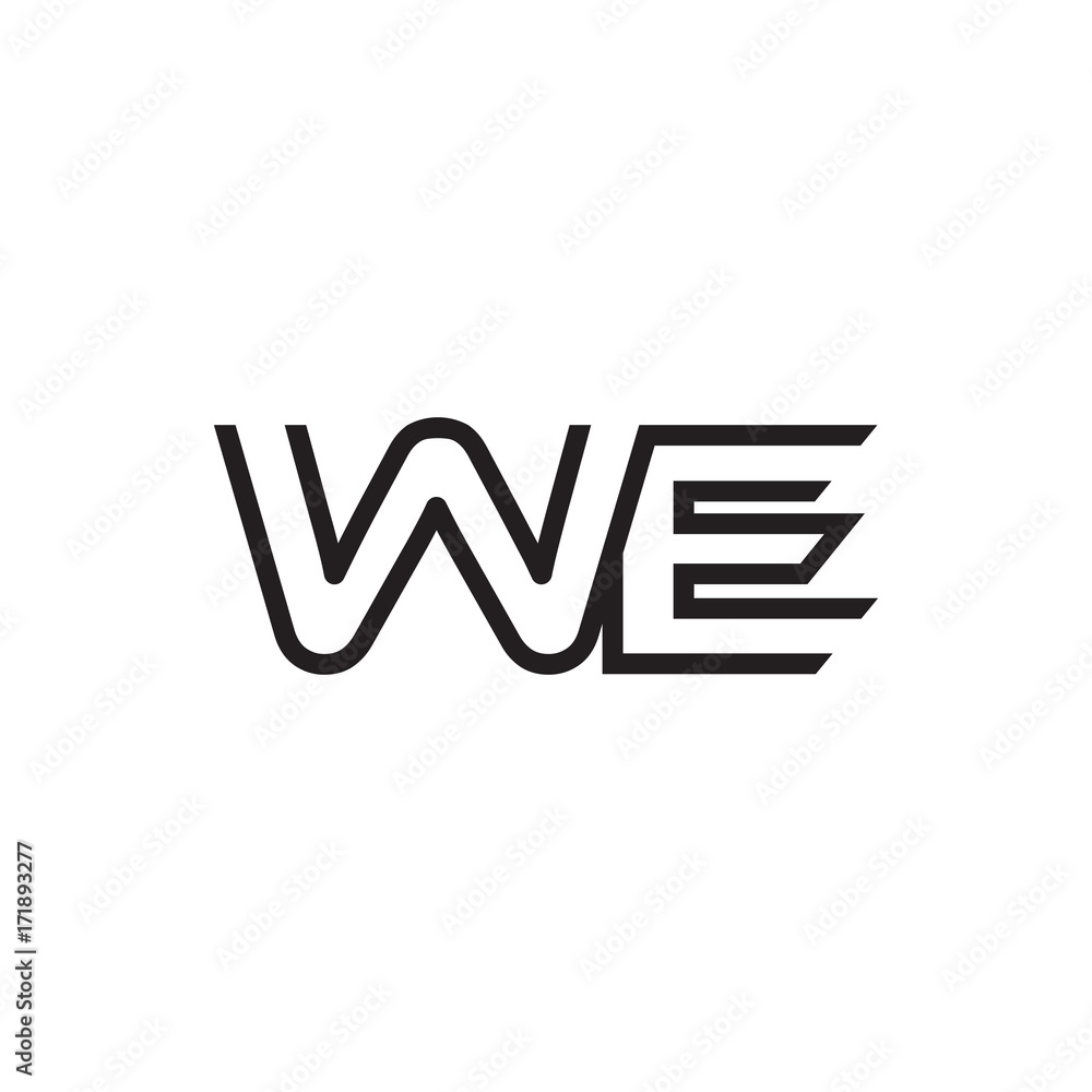 initial letter logo line unique modern WA to WZ initial letter logo line unique modern WA to WZ
