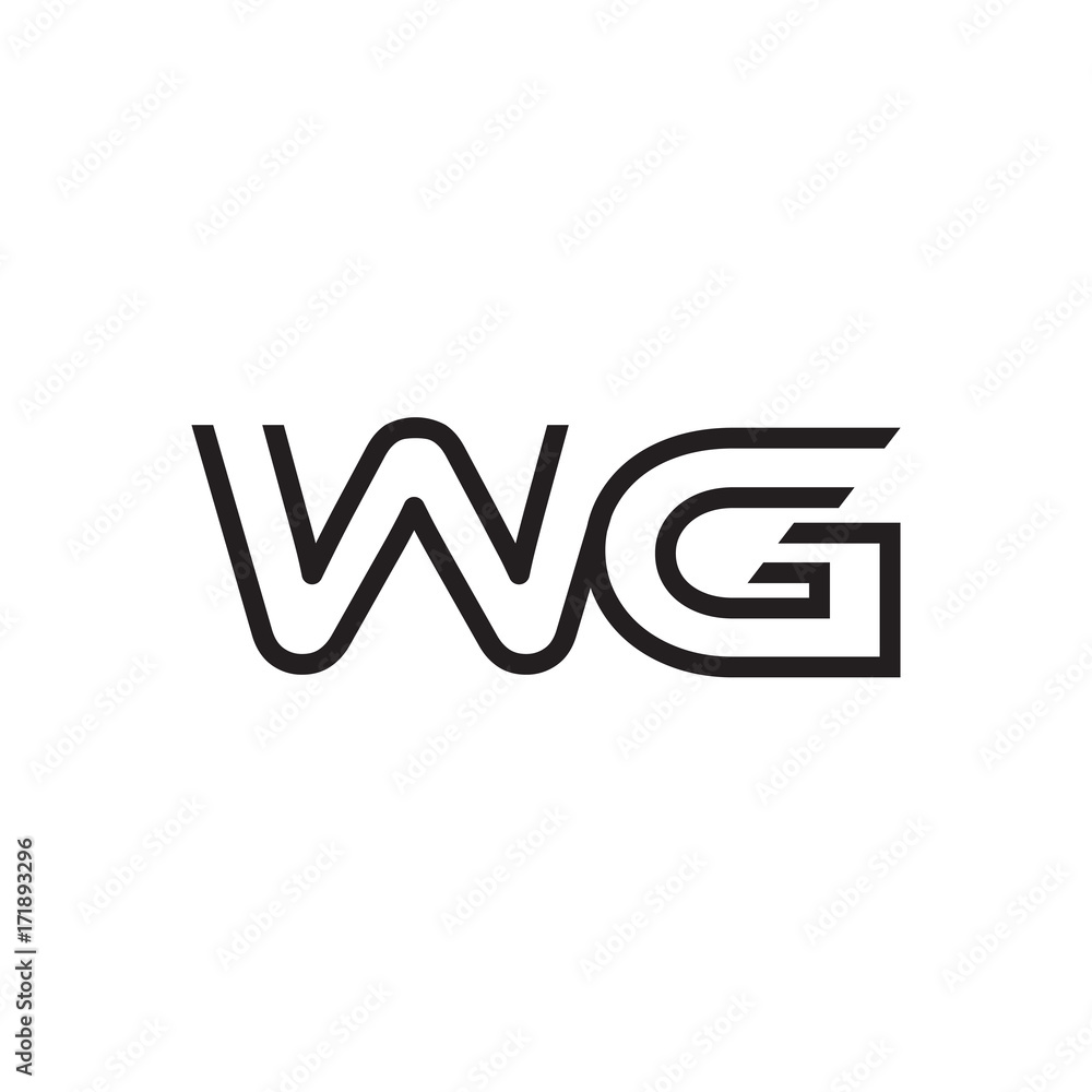 initial letter logo line unique modern WA to WZ initial letter logo line unique modern WA to WZ