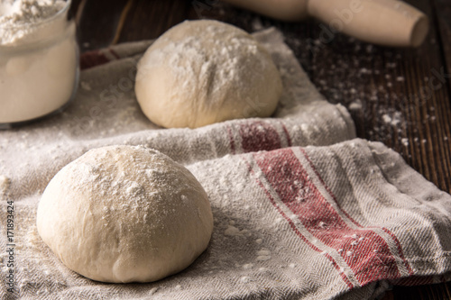 Fresh yeast dough for pizza, bread, baguettes, sourdough.