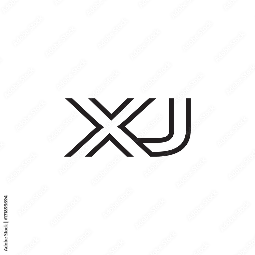 initial letter logo line unique modern XA to XZ initial letter logo line unique modern XA to XZ