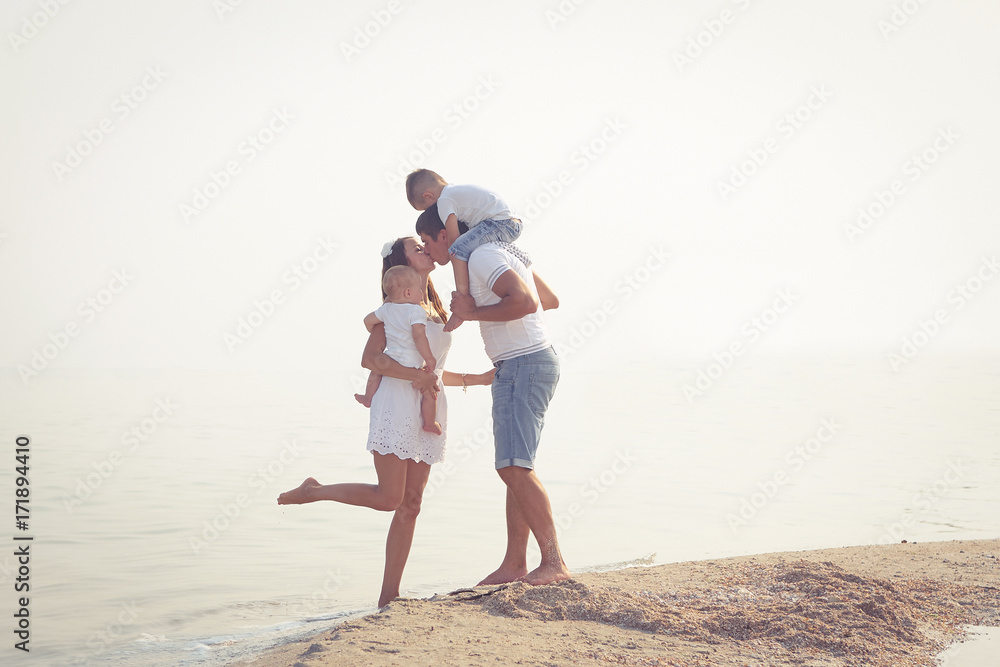 Young Family on the beach