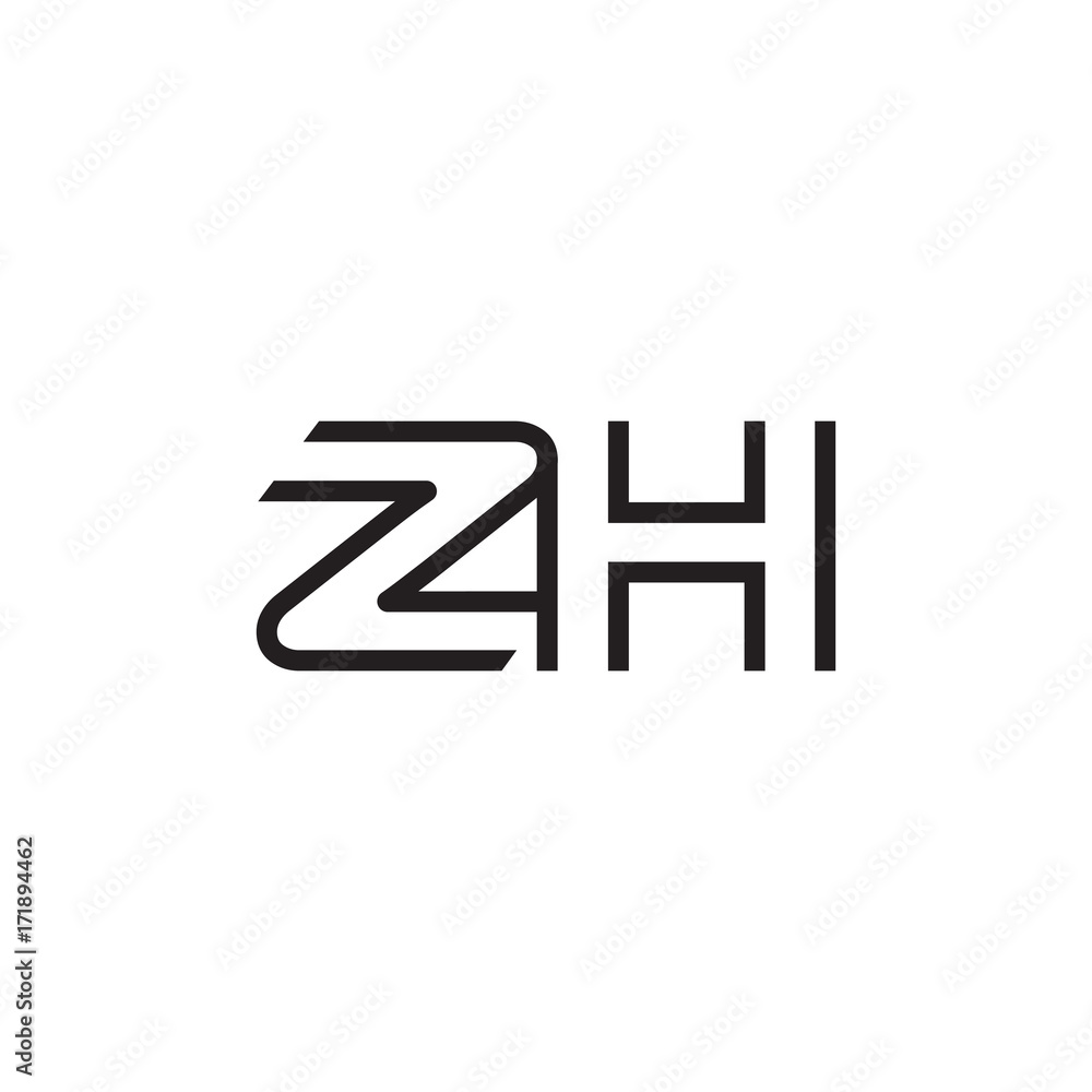 Obraz premium initial letter logo line unique modern ZA to ZZ