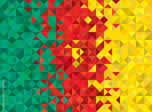 Vector Cameroon Flag, Cameroon Africa Colors (Vector Art)