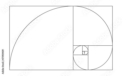 golden ratio template vector illustration fibonacci