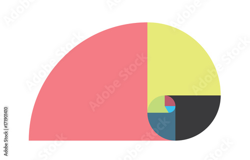 golden ratio template vector illustration fibonacci